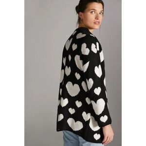Anthropologie x Maeve Hearts Cardigan Sweater Size XS